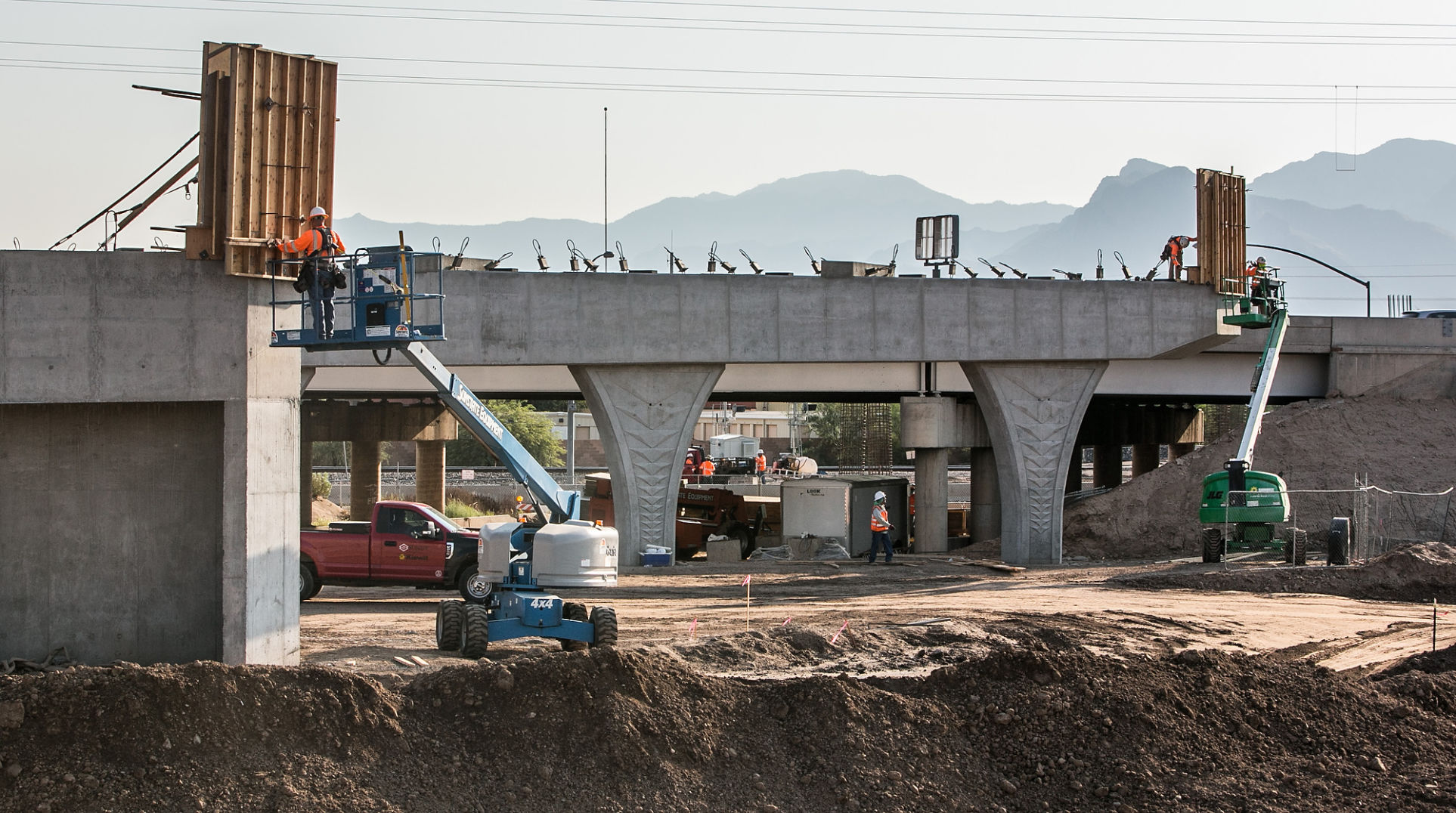 Ina Road bridge construction